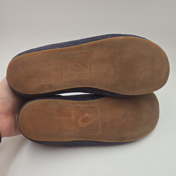 Olukai Moloa Hulu Men's Size 11 Slip On Casual Shoes Dark Blue Naxy Wool - Picture 5 of 7